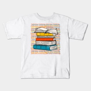 Vintage Just Keep Creating // Retro Writer and Writing Inspiration Kids T-Shirt
